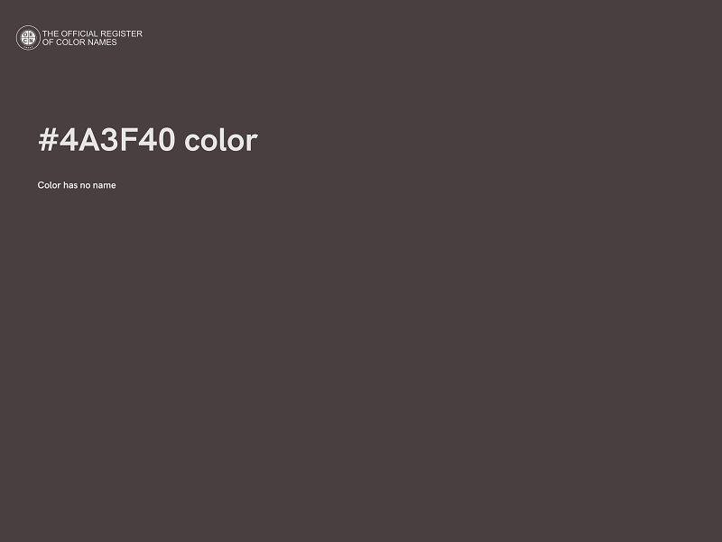 #4A3F40 color image