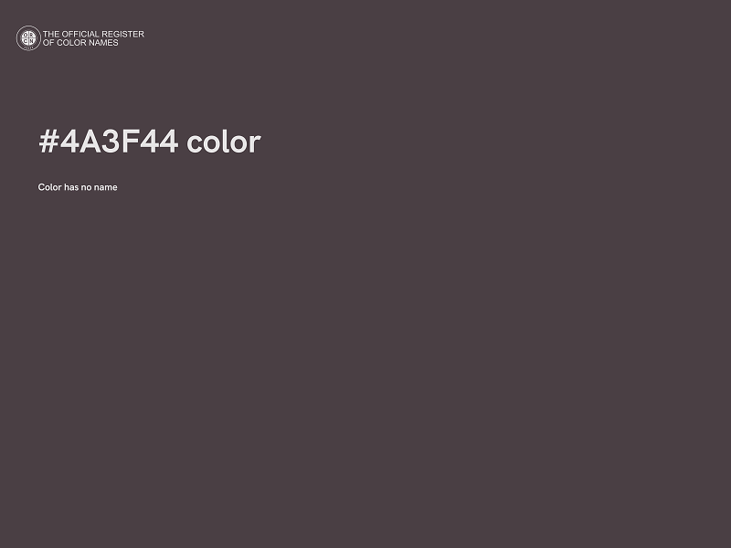 #4A3F44 color image