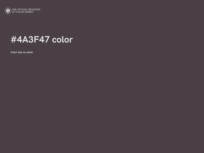 #4A3F47 color image