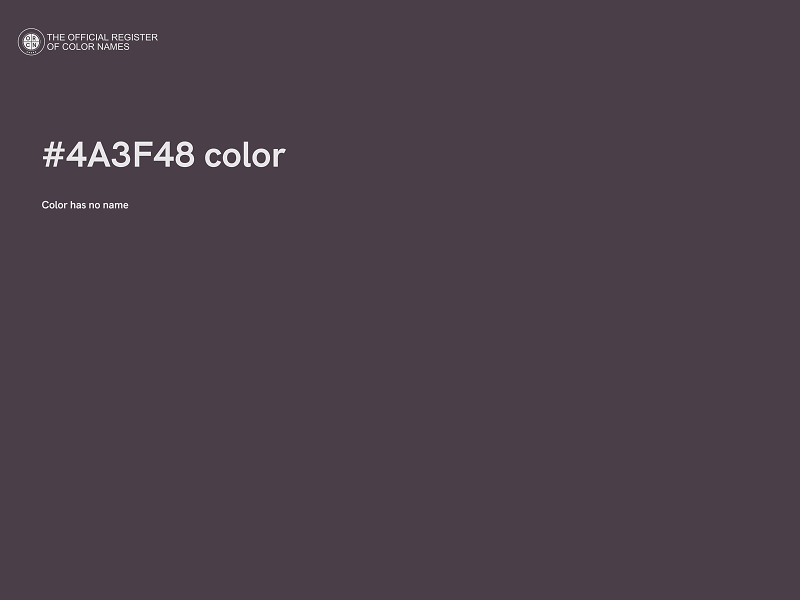 #4A3F48 color image