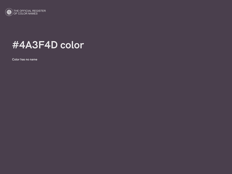 #4A3F4D color image