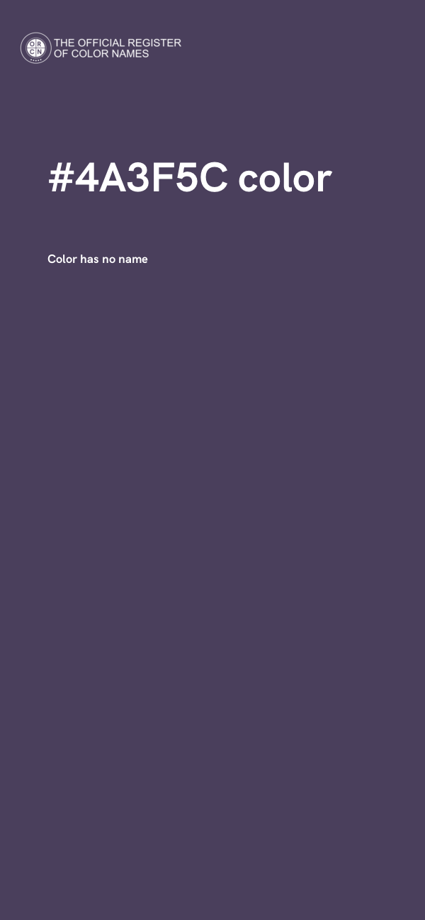 #4A3F5C color image