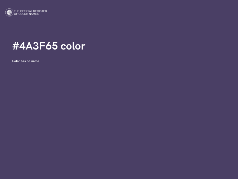 #4A3F65 color image