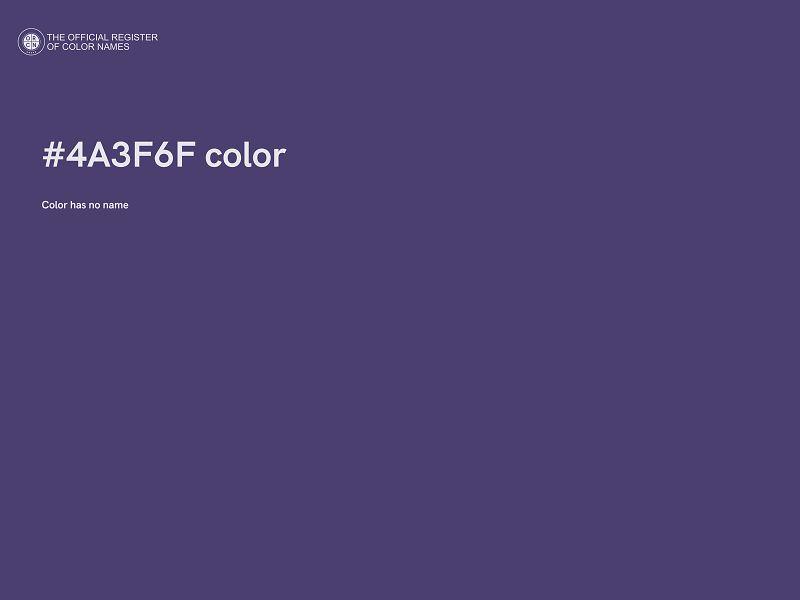 #4A3F6F color image