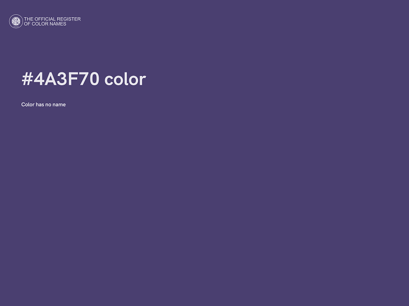 #4A3F70 color image