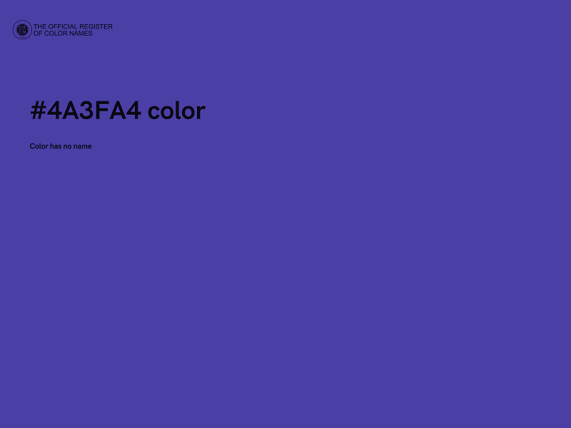 #4A3FA4 color image