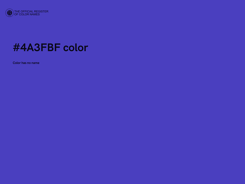 #4A3FBF color image