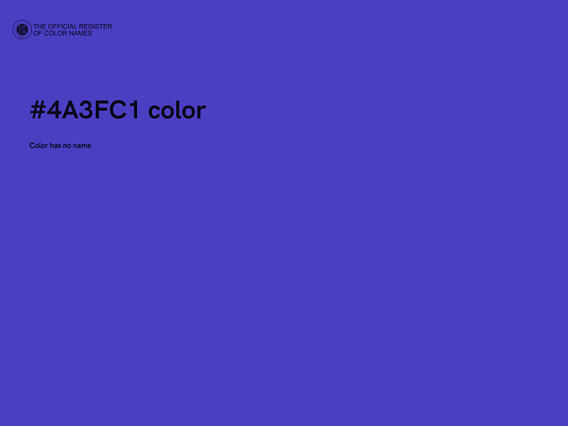 #4A3FC1 color image