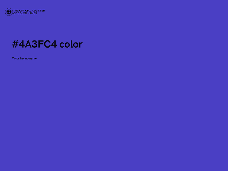 #4A3FC4 color image