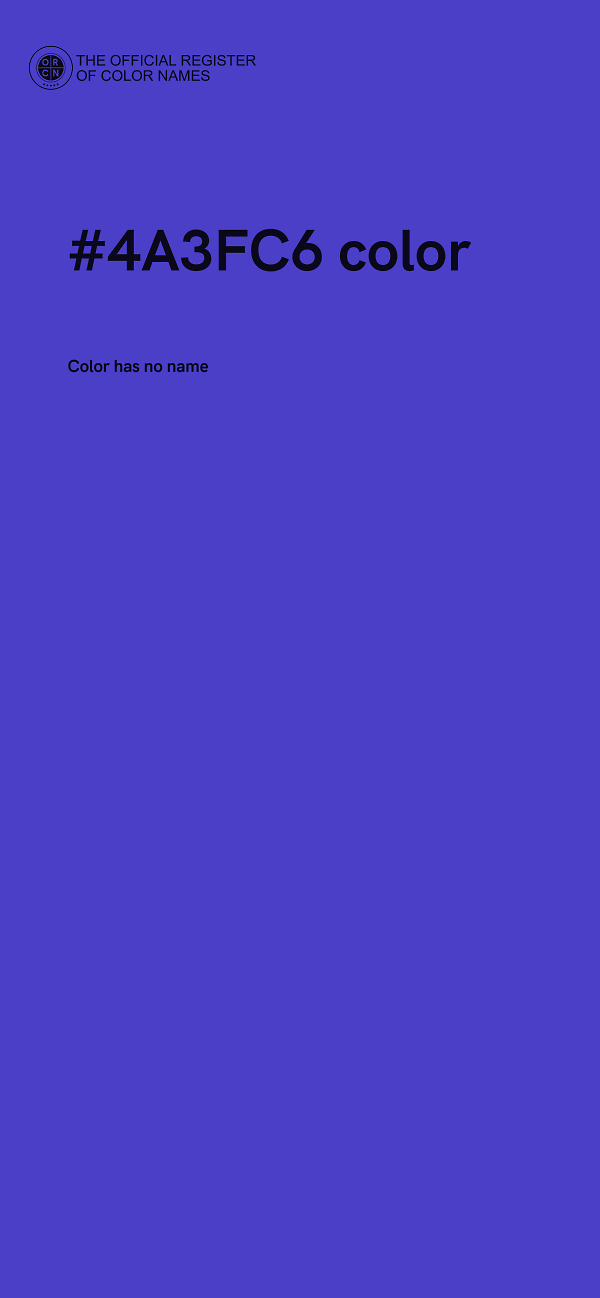 #4A3FC6 color image