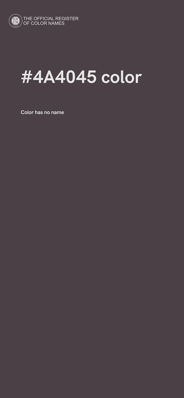 #4A4045 color image