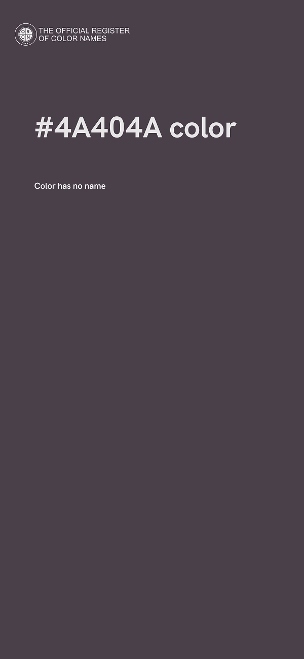 #4A404A color image
