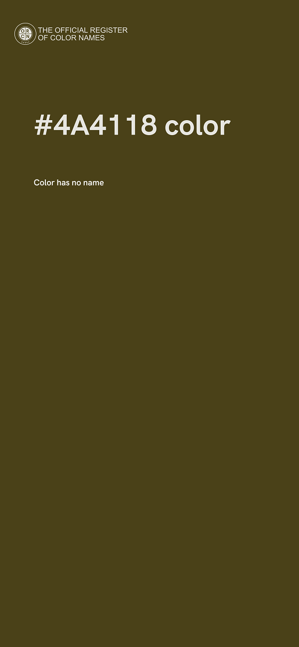 #4A4118 color image
