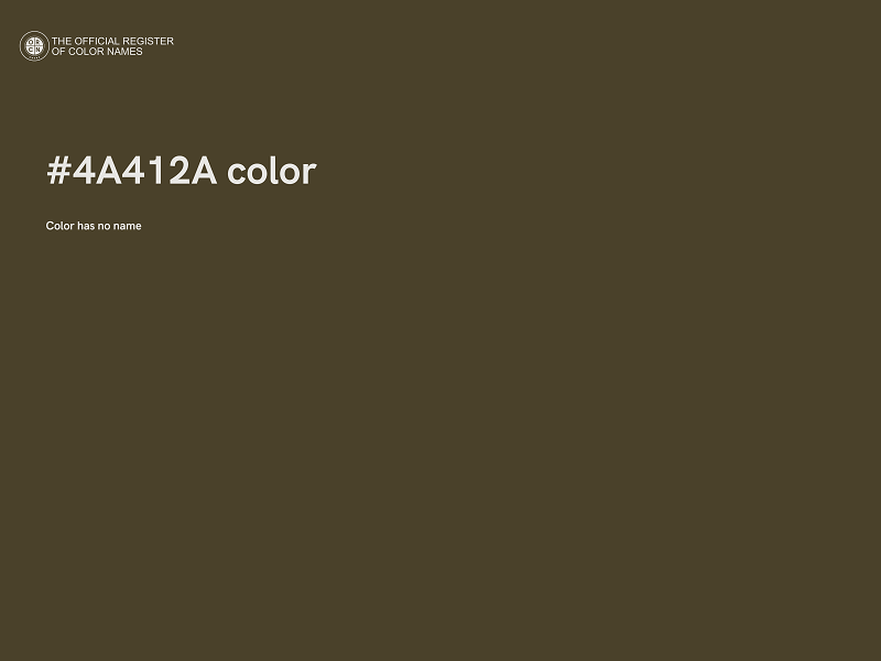 #4A412A color image