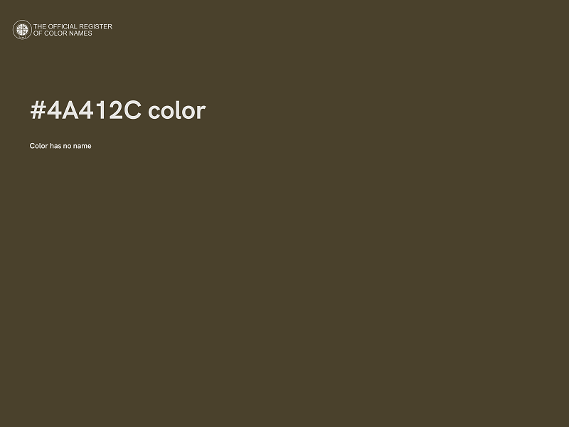 #4A412C color image