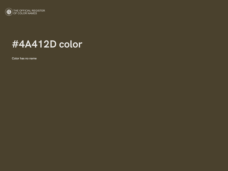 #4A412D color image