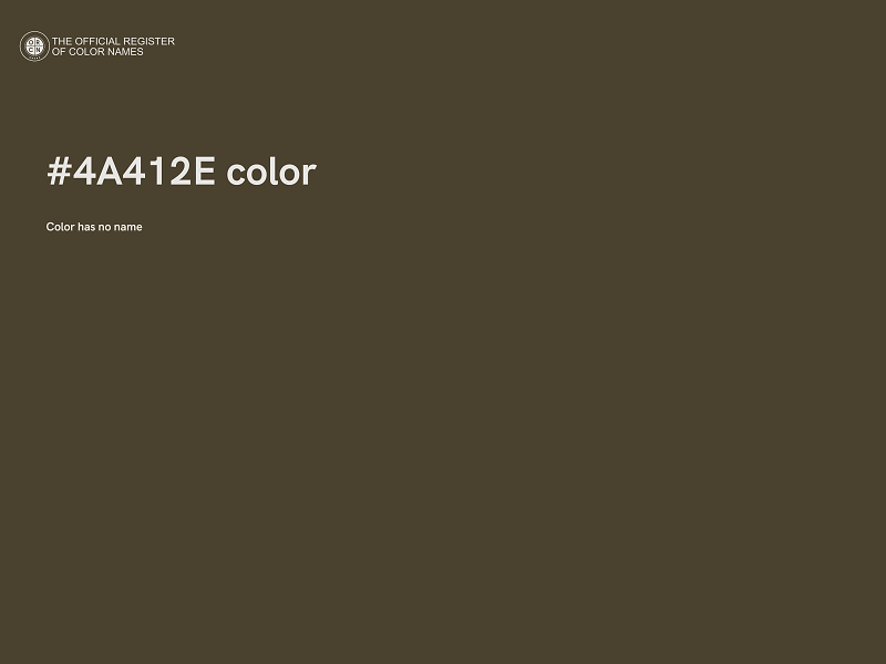 #4A412E color image