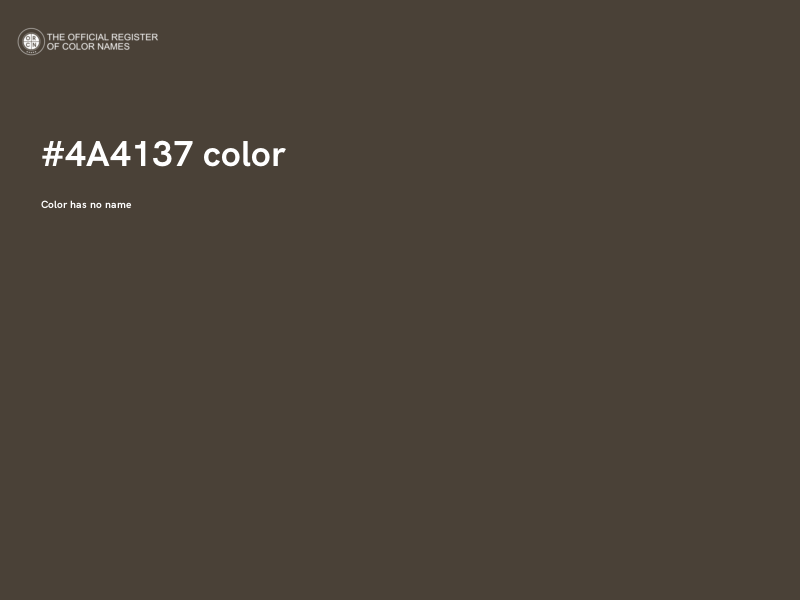 #4A4137 color image
