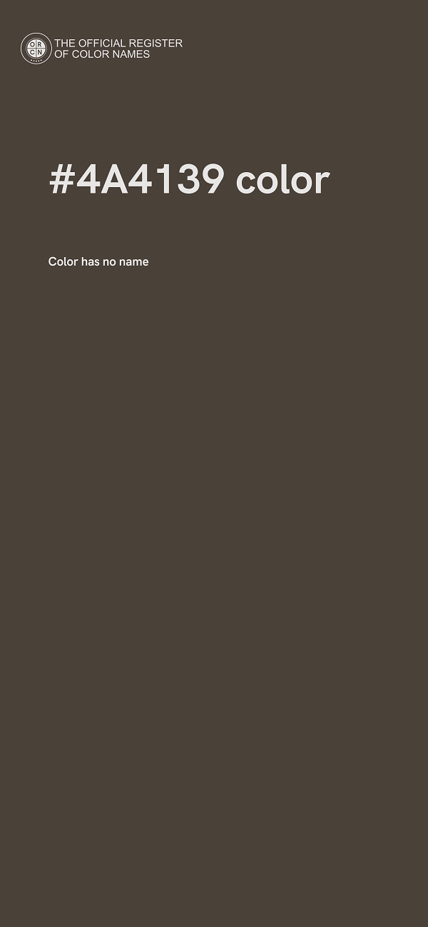 #4A4139 color image