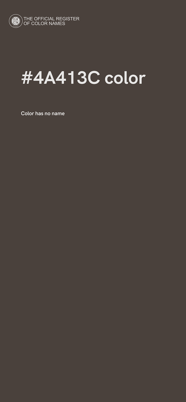 #4A413C color image