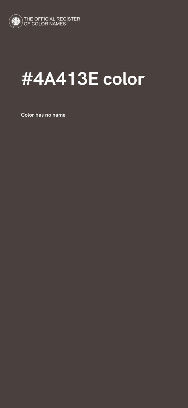 #4A413E color image