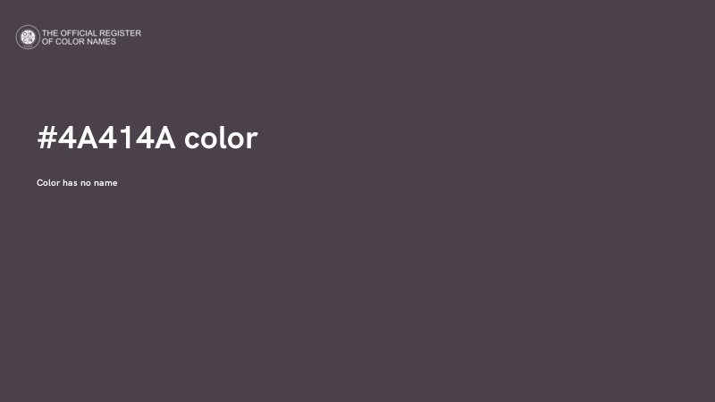 #4A414A color image