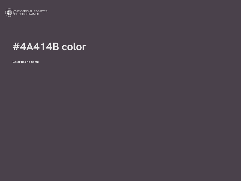 #4A414B color image