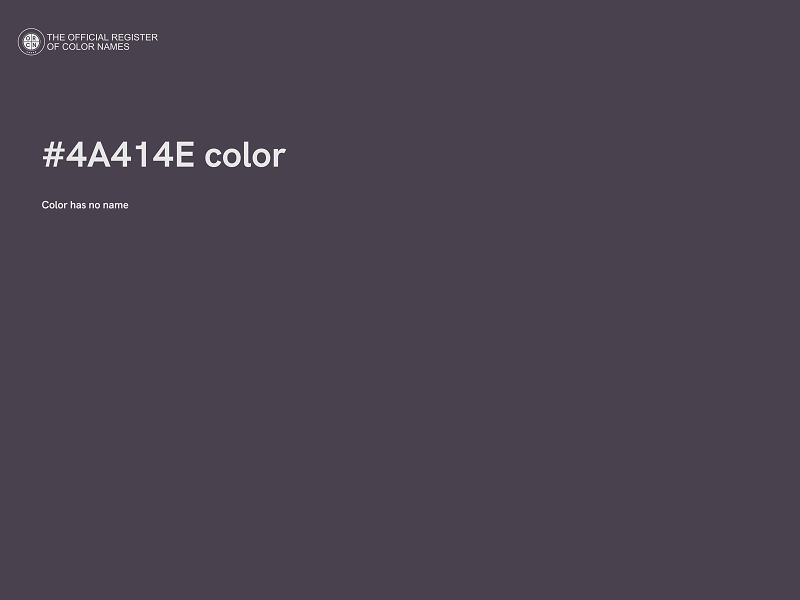 #4A414E color image