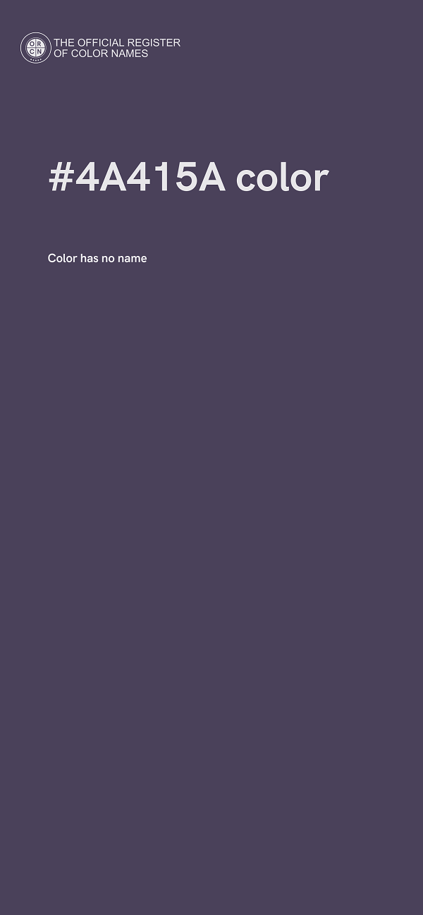 #4A415A color image