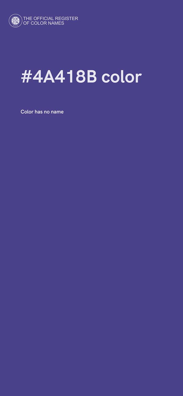 #4A418B color image