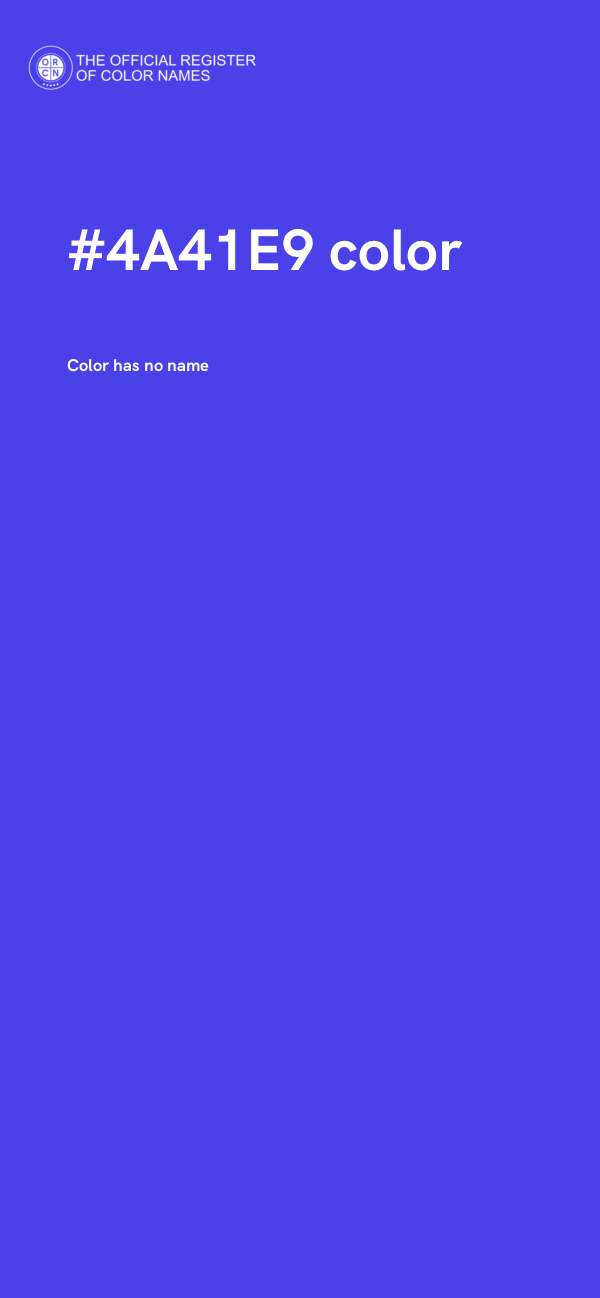 #4A41E9 color image