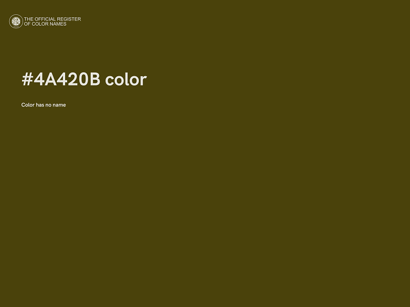 #4A420B color image