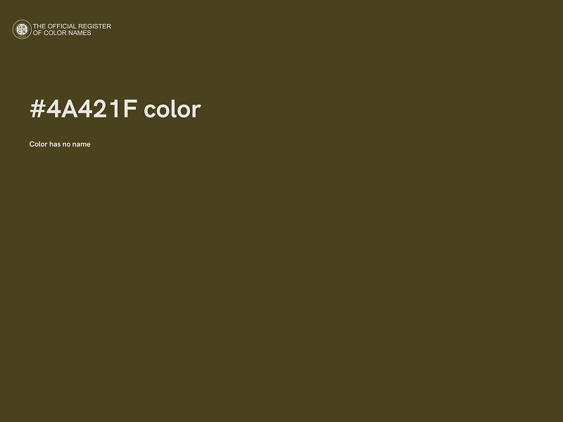 #4A421F color image