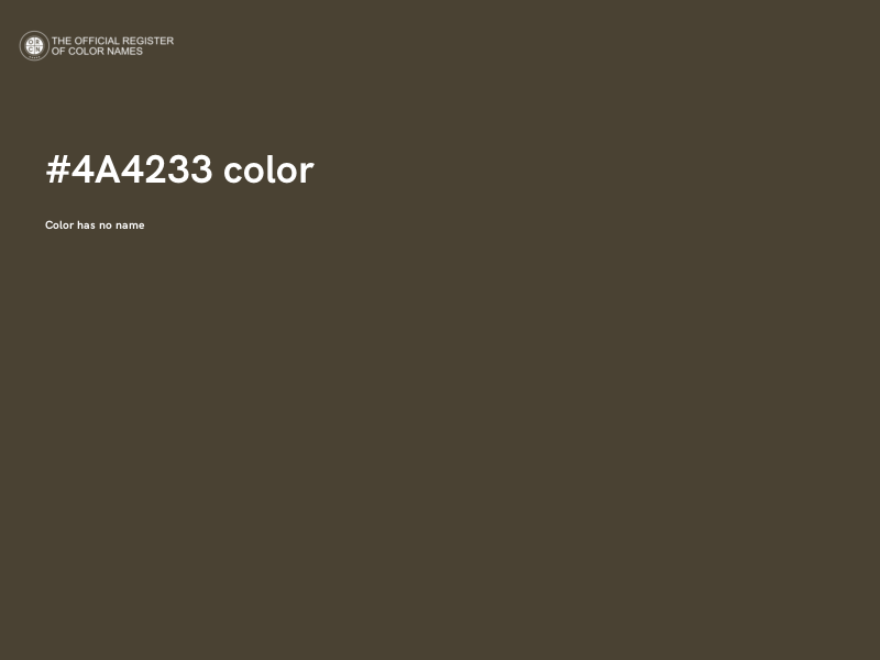 #4A4233 color image