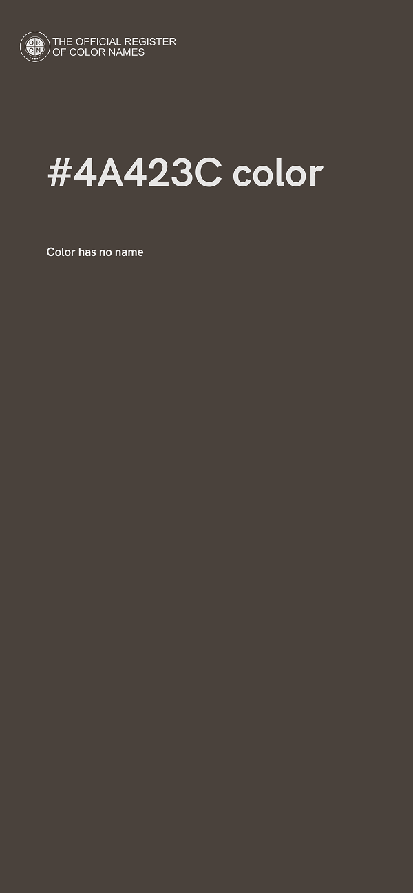 #4A423C color image