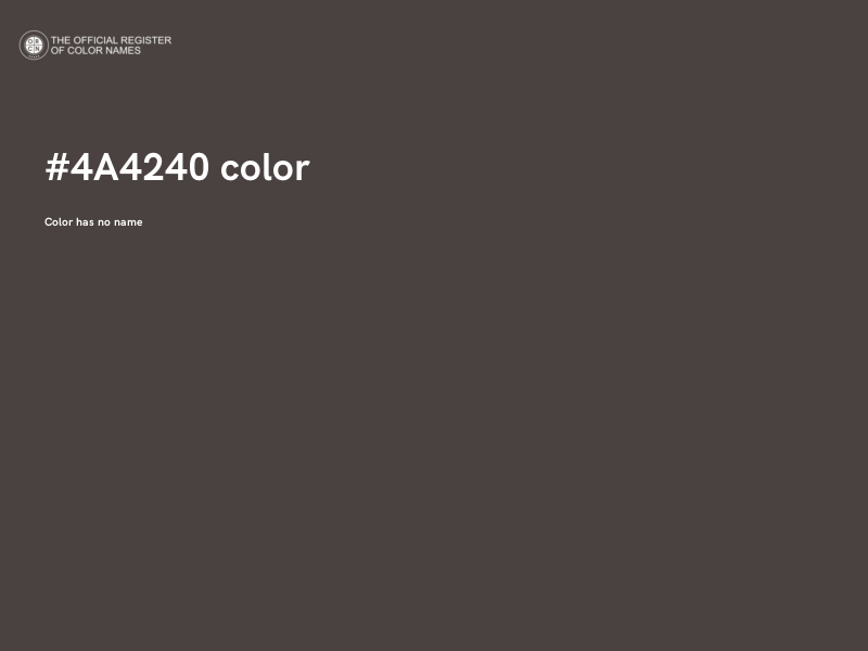 #4A4240 color image