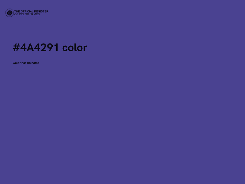 #4A4291 color image
