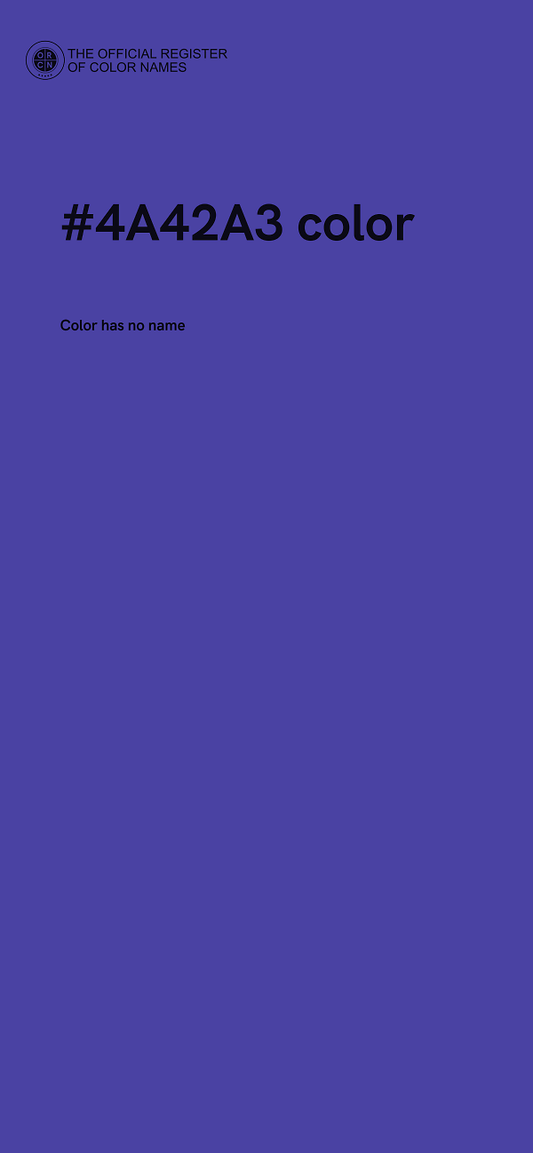 #4A42A3 color image