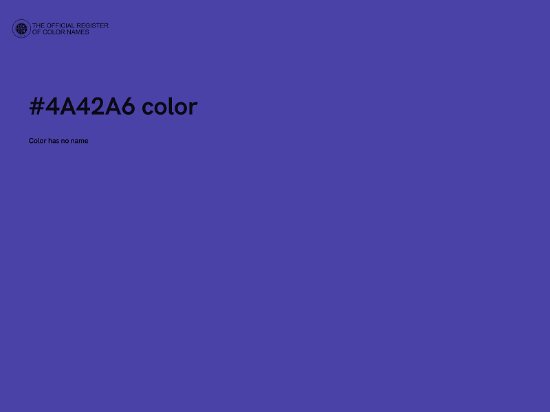 #4A42A6 color image