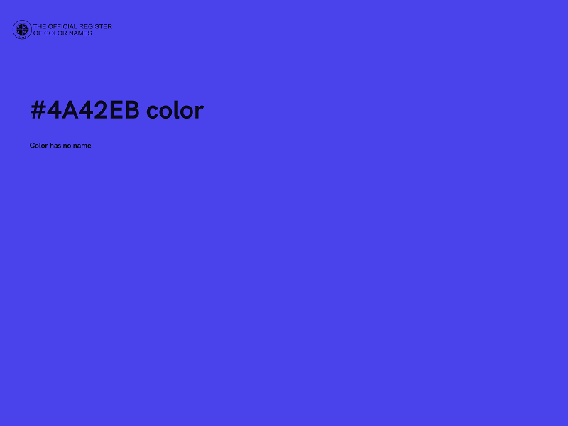 #4A42EB color image