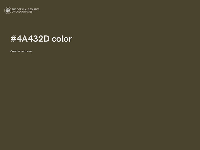 #4A432D color image