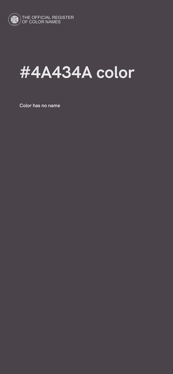 #4A434A color image