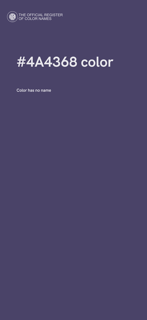 #4A4368 color image