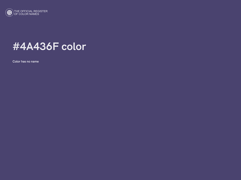 #4A436F color image