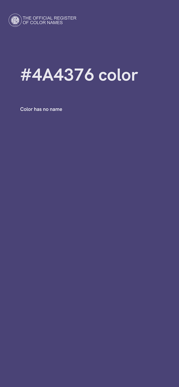 #4A4376 color image