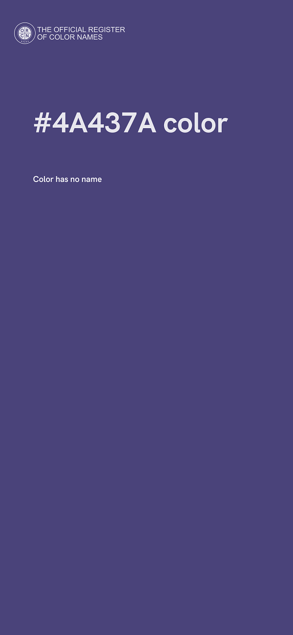 #4A437A color image