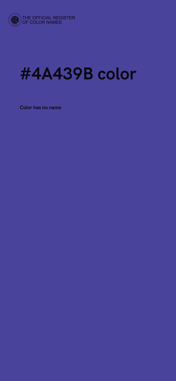 #4A439B color image