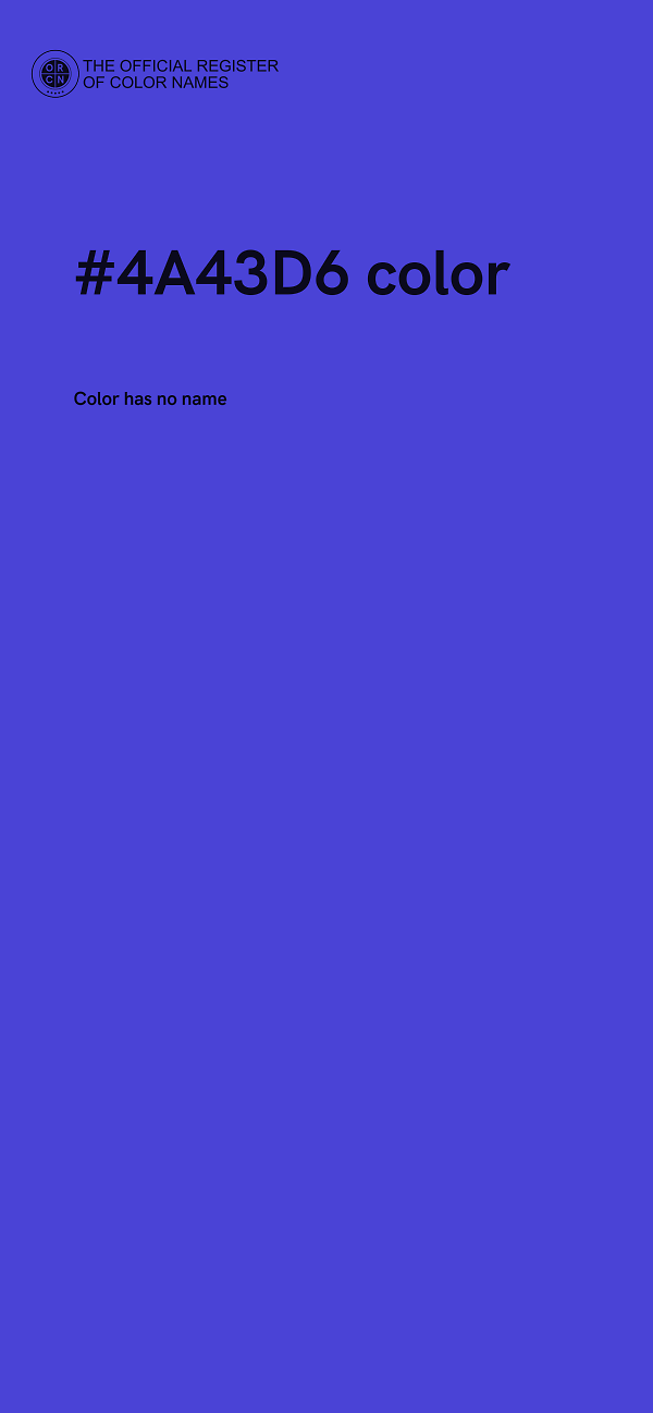 #4A43D6 color image