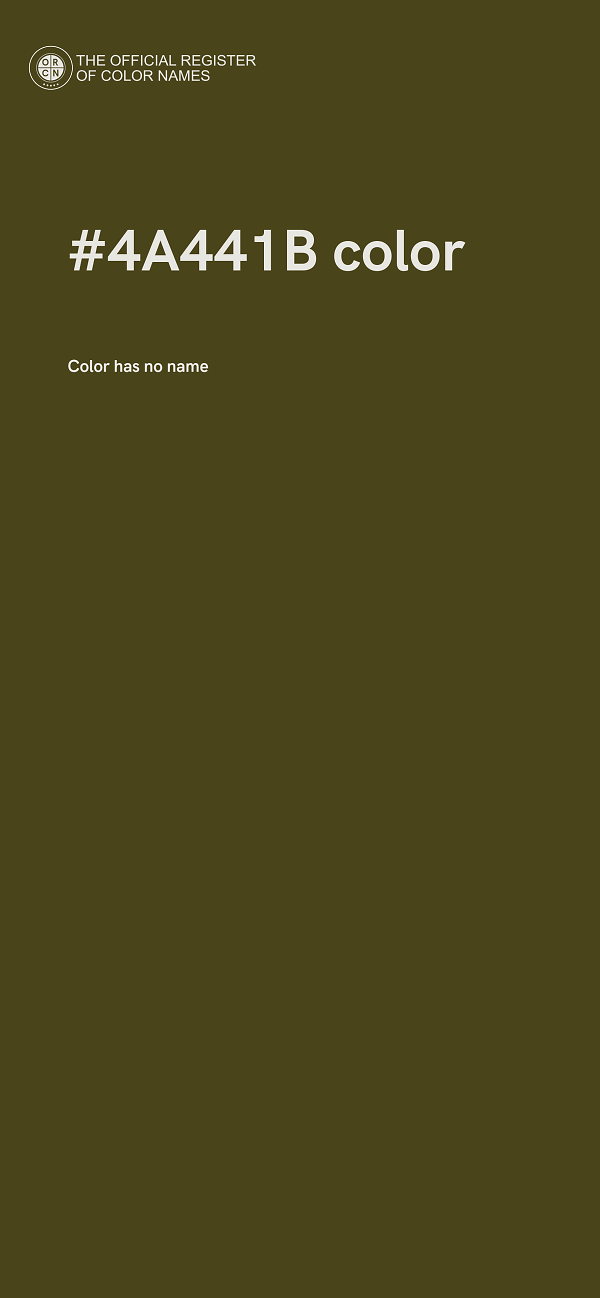 #4A441B color image