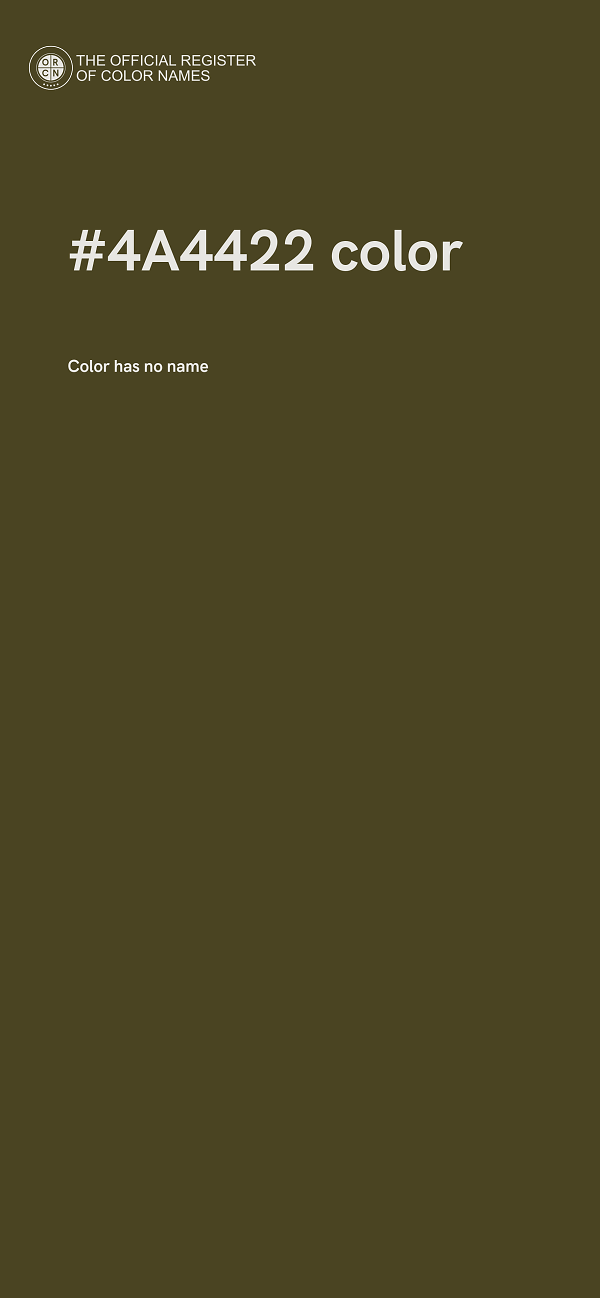 #4A4422 color image
